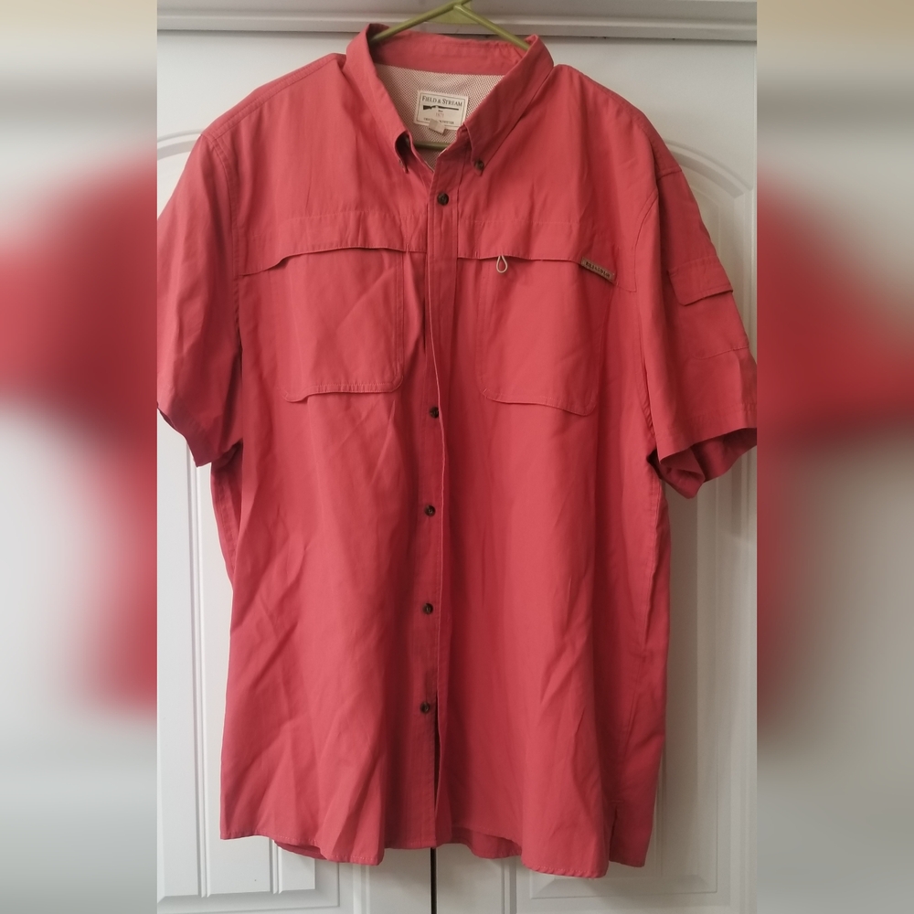 Men's Red Button-Up Jacket